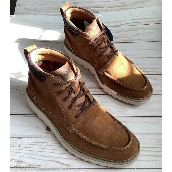 Clarks Collection Barnes Mid AP Cola Suede Waterproof Lace Up Mid Boots Size 9.5 main image 12